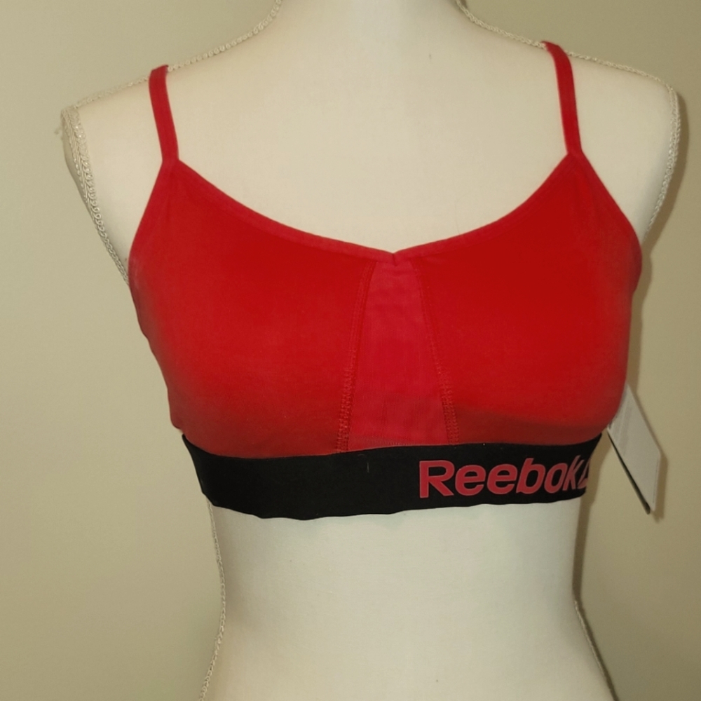 REEBOK,  Red Sports Bra,  Medium, NEW WITH TAGS